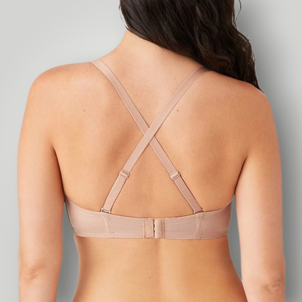 Wacoal 854119 Full Coverage Underwire Bra 42DDD Nude Beige Plus Size T-Shirt - Picture 3 of 14